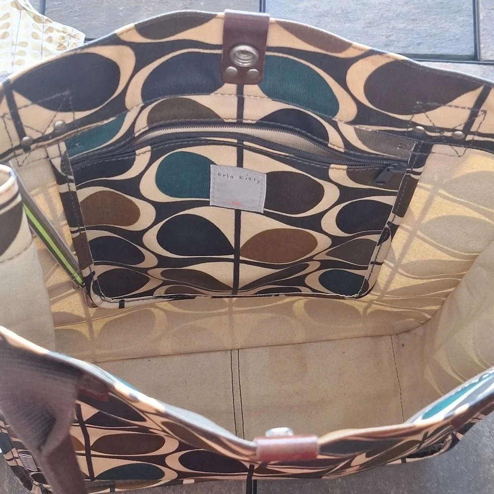 Orla Kiely patterned Tote Bag and shirt - Picture 2 of 5